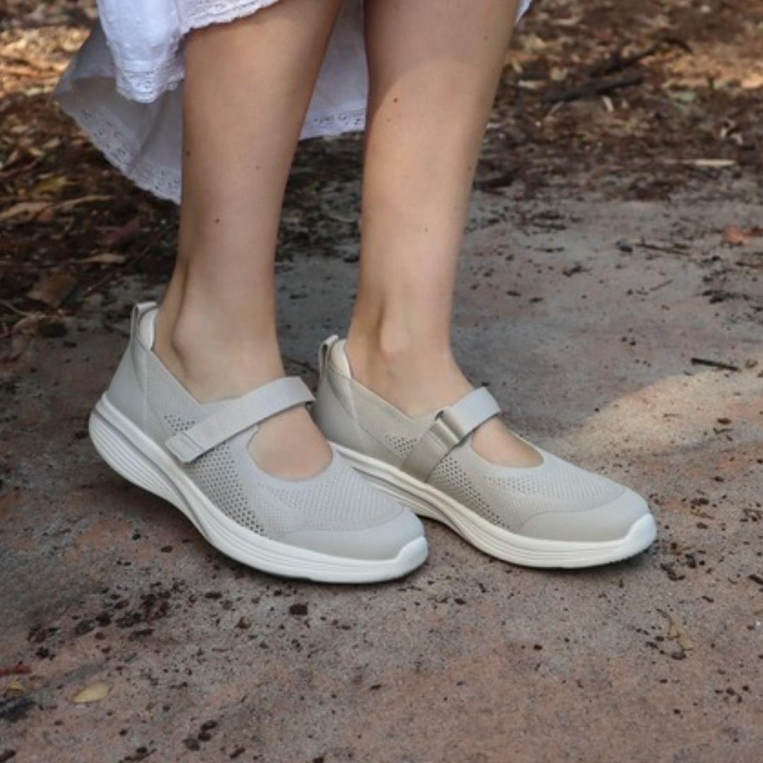 Light Taupe Womens Mary Janes
