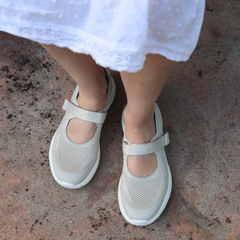 Light Taupe Womens Mary Janes