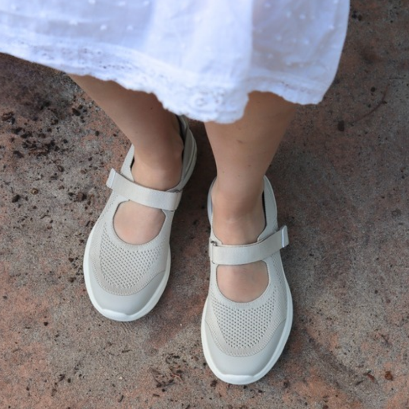 Light Taupe Womens Mary Janes