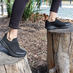 MBT M400 II Womens Black Slip On Sneakers