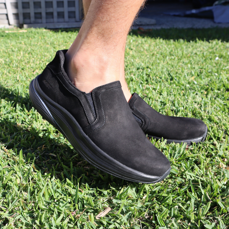 mens black slip on sneakers