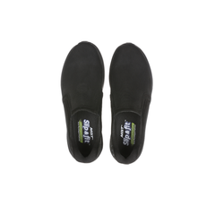 black slip on walking shoes