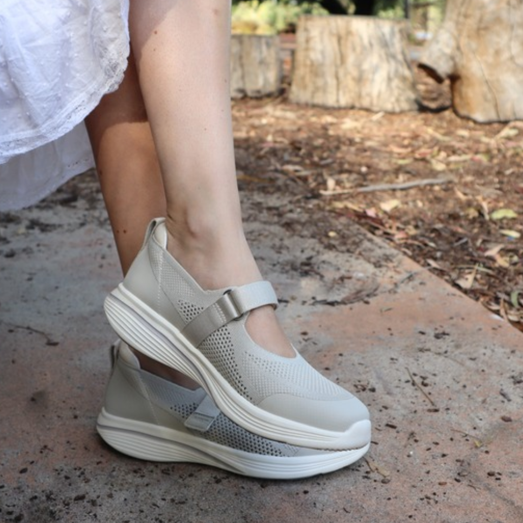 Womens Mary Janes MBT M4000 in light taupe